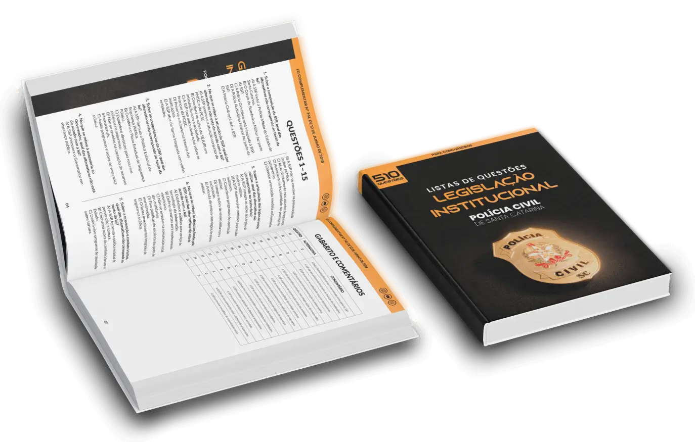 3. Mockup - LQ LI 510 Questões - Livro aberto e fechado